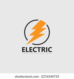 plantilla de diseño de símbolo de logotipo eléctrico circular