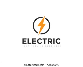 circle electric logo, icon, symbol, design template