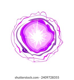 circle electric orb cartoon. crystal space, explosion sphere, particle blue circle electric orb sign. isolated symbol vector illustration