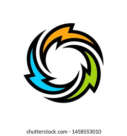 Circle Electrical Logo Design Template