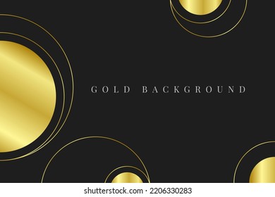 Circle Elegant Luxury Gold Background Black Professional Wallpaper Abstract Presentation