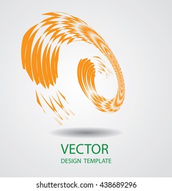 Circle Elegant Round Shape. Swirl Icon. 