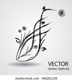 Circle Elegant Shape. Swirl Icon. Floral Spiral Icon. 