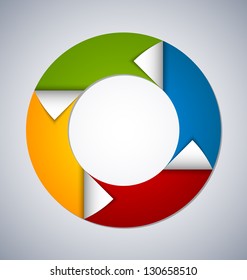 Circle element with bent corners suitable for custom web design