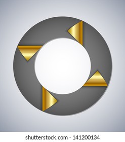 Circle element with bent corners suitable for custom web design