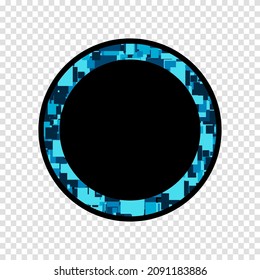 Circle element in a futuristic (HUD) style. Vector element HUD, UI, FI, SCI, GU. Sci fi futuristic user interface, HUD, Technology abstract background. Vector illustration