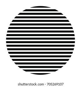 Circle element, halftone lines texture, retro style design