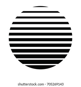 Circle element, halftone lines texture, retro style design