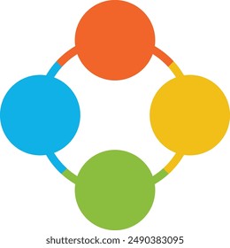Elemento de círculo para infografía. Plantillas infográficas de gráficos circulares para presentaciones, publicidad, diseños, informes anuales. 4 opciones, pasos, piezas.