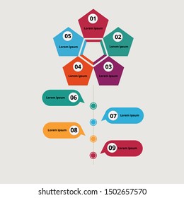 Circle element for infographic vector image 