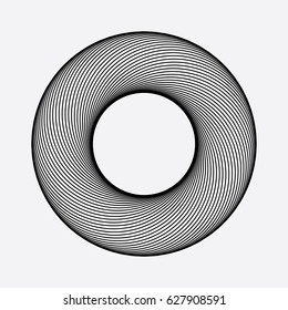 Circle element, line design. Vector illustration, EPS 10