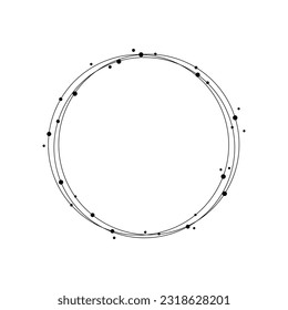 Circle element with spark. Fit for frame, banner design element, poster, card, wall, cover, flyer, web, sticker, etc. as needed.