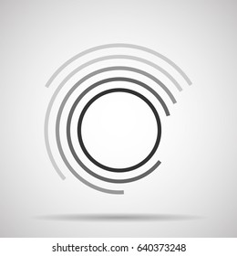 Circle Elements Backgrounds, Abstract pattern. Black and white graphics. Vector Illustration