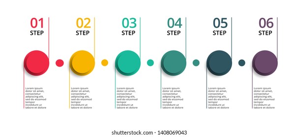 Circle elements of graph, diagram with 6 steps, options, parts or processes. Template for infographic, presentation
