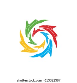 circle ellipse icon to logo company