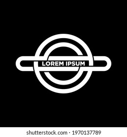 Circle ellipse logo template in flat design monogram illustration