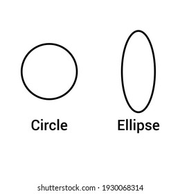circle and ellipse shape in math