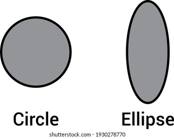 forma de círculo y elipse en matemáticas