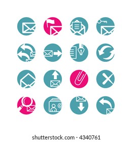 iconos de círculo de correo electrónico