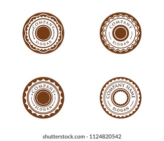 Circle emblem illustration design template vector icon