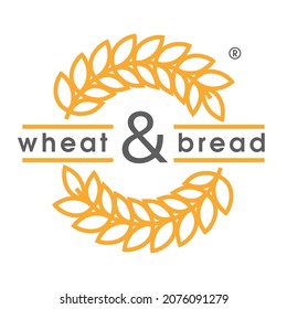 Circle emblem made of looped wheat ears. Hand-drawn vector vintage engraved illustration. For a brewery of beer or whiskey production, bakery shop, or oil design.