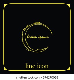 Circle with empty space for icons, logos, texts.