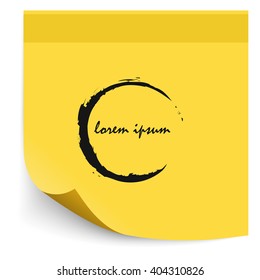 Circle with empty space for icons, logos, texts.