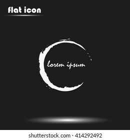 Circle with empty space for icons, logos, texts.