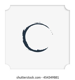 Circle with empty space for icons, logos, texts.