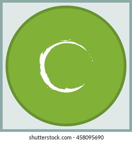 Circle with empty space for icons, logos, texts.