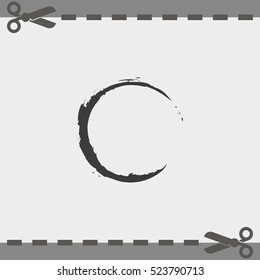 Circle with empty space for icons, logos, texts.