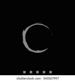 Circle with empty space for icons, logos, texts.