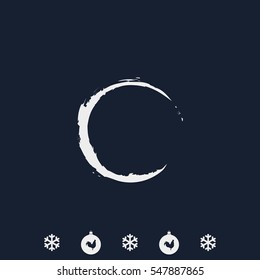 Circle with empty space for icons, logos, texts.