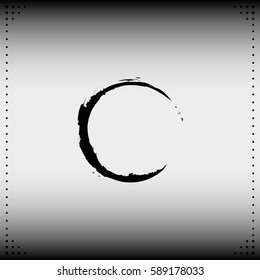 Circle with empty space for icons, logos, texts.