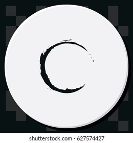 Circle with empty space for icons, logos, texts.
