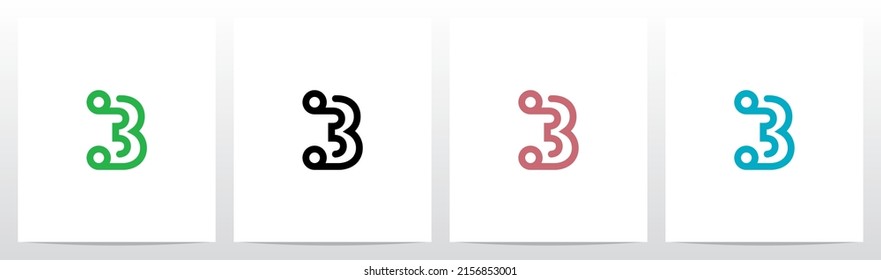 Circle At the End Of Letter Outline B