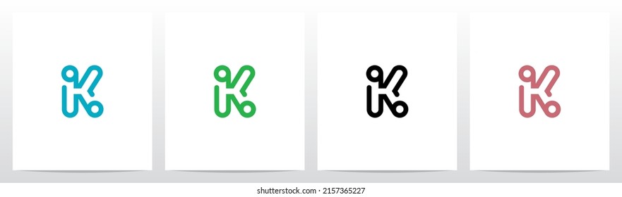 Circle At the End Of Letter Outline K