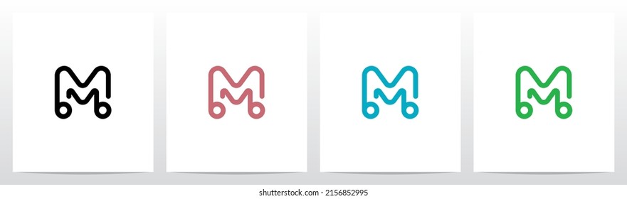 Circle At the End Of Letter Outline M