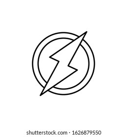 Circle, energy icon. Simple line, outline vector electro power icons for ui and ux, website or mobile application