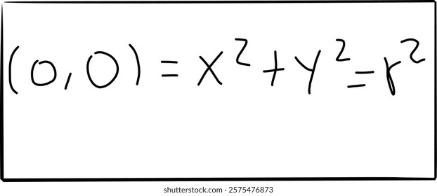 circle equation with center 0.0 in mathematics