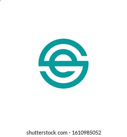 circle ES initial logo design