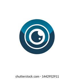 circle eye lens logo design