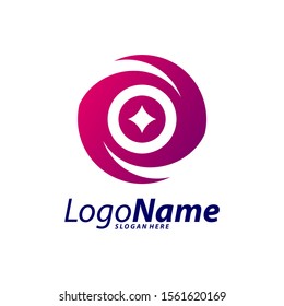 Circle Eye Logo Design Concept Vector. Eye logo Template. Icon Symbol. Illustration