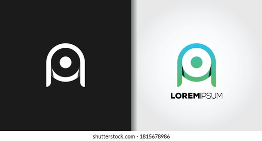 circle eye logo template set vector