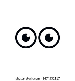 circle eyes icon symbol vector