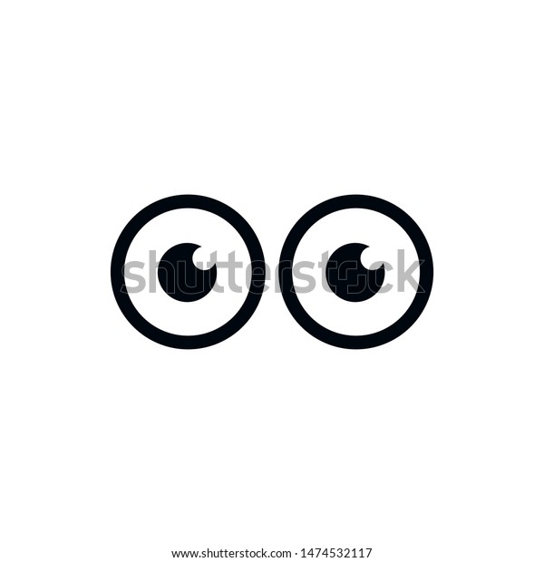 Circle Eyes Icon Symbol Vector Stock Vector (Royalty Free) 1474532117 ...