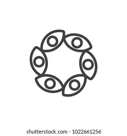 circle eyes symbol vector