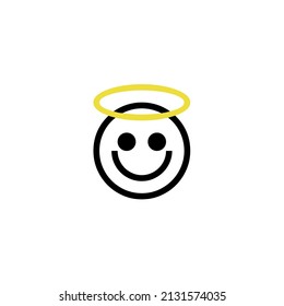 Icono circular sobre la cabeza. Recomendaciones para sitios web, marcas y proyectos de ilustración. ¡Simple vector!