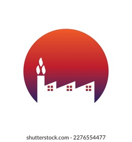 circle factory twilight logo icon.
