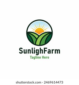 Circle Farm Logo, Sun Farm Logo